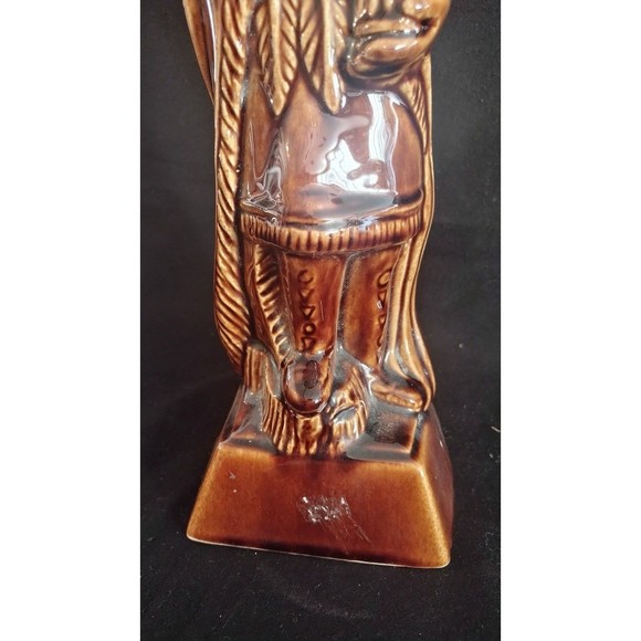 Vintage 1968 Ezra Brooks Native American Chief Whiskey Decanter - Picture 6 of 9